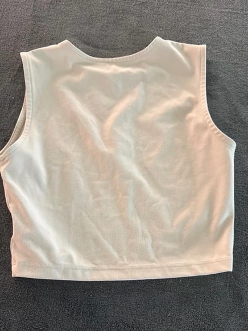 Joah Brown Sleeveless Cropped Tank Top in Light Beige - Picture 3 of 5